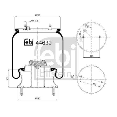 FEBI BILSTEIN Federbalg, Luftfederung 44639