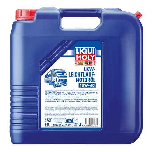 LKW-Leichtlauf-Motor&ouml;l 10W-40 Liqui Moly 4743 - 20 Liter Kanister