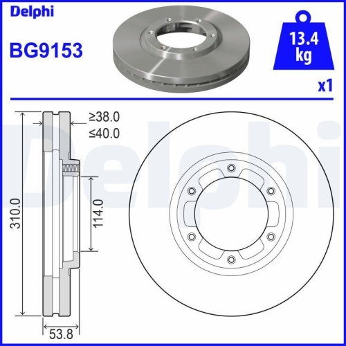 DELPHI Bremsscheibe BG9153