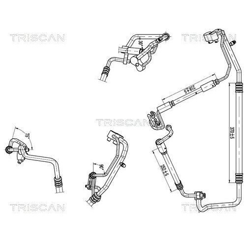TRISCAN Hochdruck-/Niederdruckleitung, Klimaanlage 9010 24016