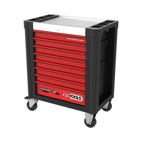PERFORMANCEplus P10 SCHWARZ/ROT Werkstattwagen mit 8 Schubladen KS TOOLS 8730008
