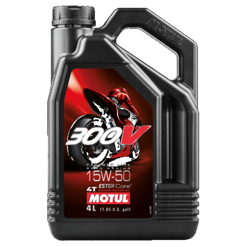 Motor&ouml;l Motul 300V FACTORY LINE ROAD RACING 15W-50 4 Liter Motorrad 110100