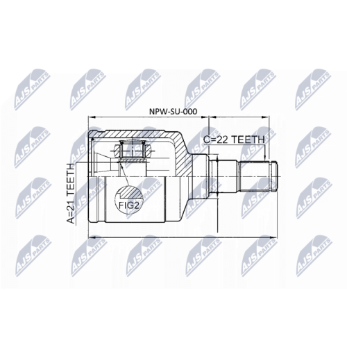 NTY Gelenksatz, Antriebswelle NPW-SU-000