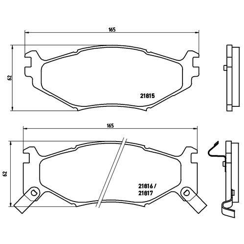 BREMBO Bremsbelagsatz, Scheibenbremse PRIME LINE P 11 007