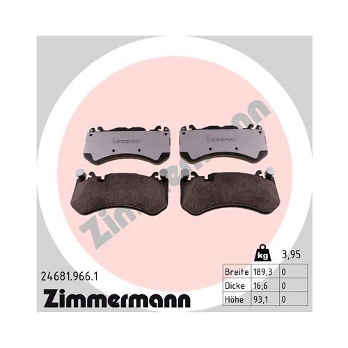 ZIMMERMANN Bremsbelagsatz, Scheibenbremse rd:z 24681.966.1