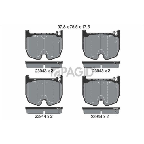 PAGID Bremsbelagsatz, Scheibenbremse T1353N