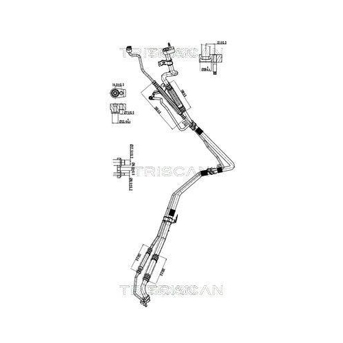 TRISCAN Hochdruck-/Niederdruckleitung, Klimaanlage 9010 16056