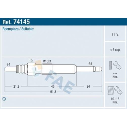 FAE Gl&uuml;hkerze 74145