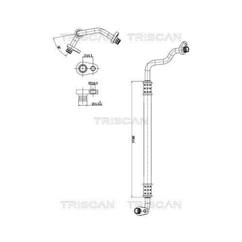 TRISCAN Hochdruck-/Niederdruckleitung, Klimaanlage 9010 28026
