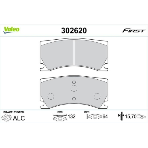 VALEO Bremsbelagsatz, Scheibenbremse FIRST 302620