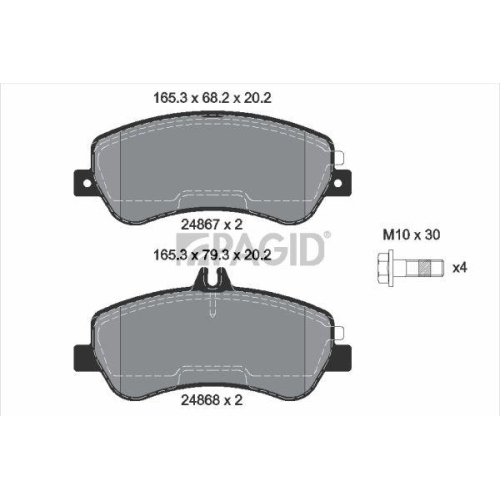 PAGID Bremsbelagsatz, Scheibenbremse T1806N