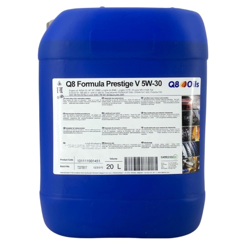 Motor&ouml;l Motoren&ouml;l Q8 Formula Prestige V 5W-30 20 Liter 101111901451
