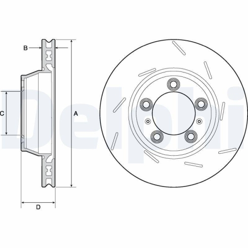 DELPHI Bremsscheibe BG9165C