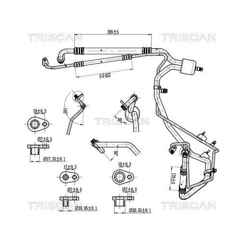 TRISCAN Hochdruck-/Niederdruckleitung, Klimaanlage 9010 28048