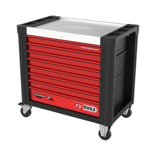 PERFORMANCEplus P30 SCHWARZ/ROT Werkstattwagen mit 8 Schubladen KS TOOLS 8734008