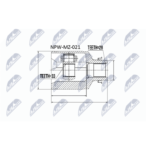 NTY Gelenksatz, Antriebswelle NPW-MZ-021