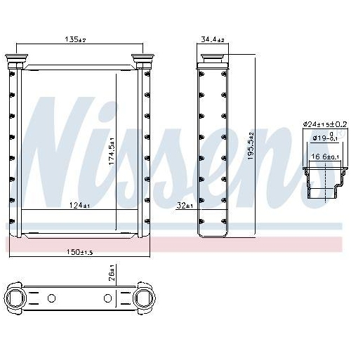 NISSENS W&auml;rmetauscher, Innenraumheizung 707413