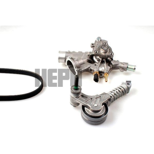 HEPU Wasserpumpe + Keilrippenriemensatz PK03341