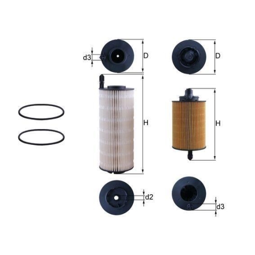 MAHLE Kraftstofffilter KX 645KIT