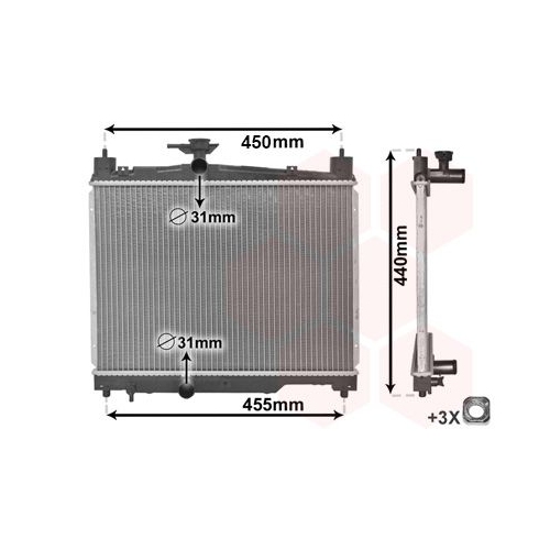 VAN WEZEL Kühler, Motorkühlung 53002251