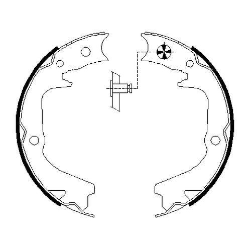 TEXTAR Bremsbackensatz, Feststellbremse 91080400