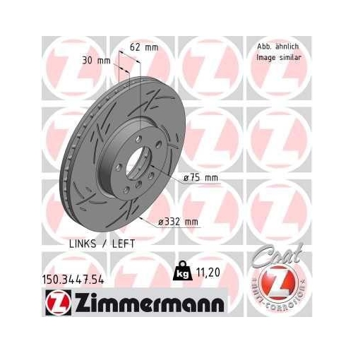 ZIMMERMANN Bremsscheibe BLACK Z 150.3447.54
