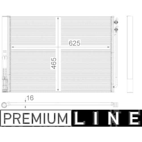 MAHLE Kondensator, Klimaanlage BEHR *** PREMIUM LINE ***