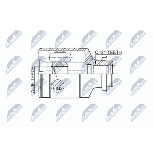 NTY Gelenksatz, Antriebswelle NPW-MZ-046