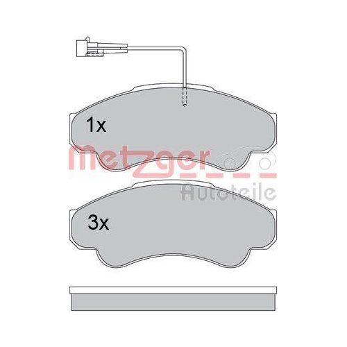 METZGER AUTOTEILE Bremsbelagsatz, Scheibenbremse 1170344