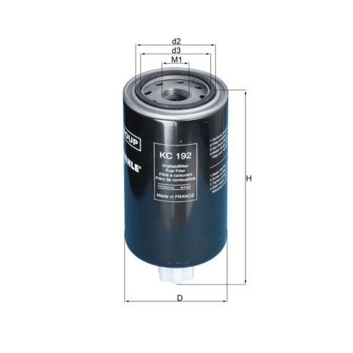MAHLE Kraftstofffilter KC 192