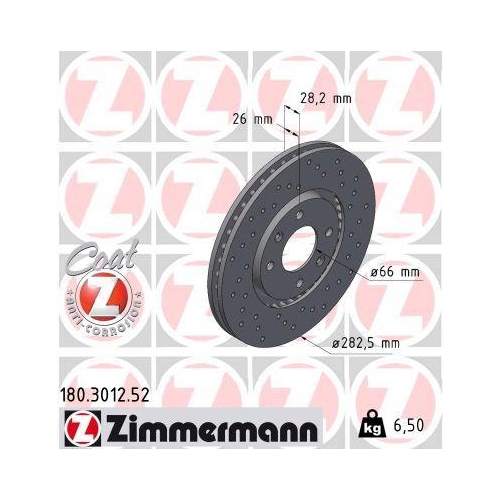 ZIMMERMANN Bremsscheibe SPORT Z 180.3012.52