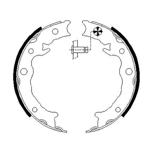 TEXTAR Bremsbackensatz, Feststellbremse 91080500