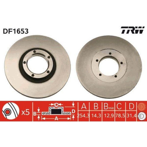 TRW Bremsscheibe DF1653