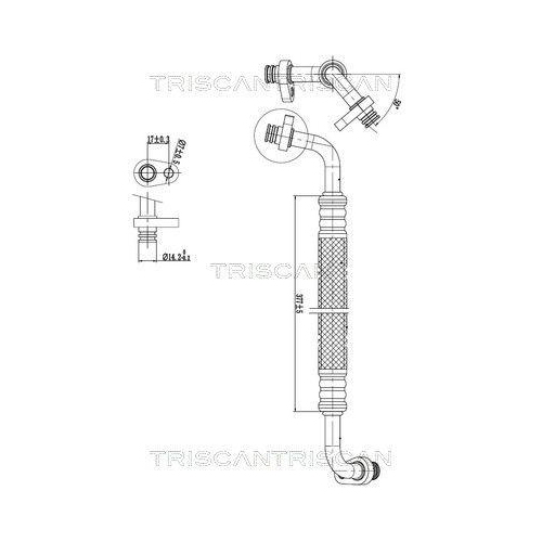 TRISCAN Hochdruck-/Niederdruckleitung, Klimaanlage 9010 28031