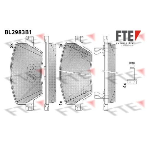 FTE Bremsbelagsatz, Scheibenbremse