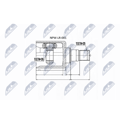 NTY Gelenksatz, Antriebswelle NPW-LR-001