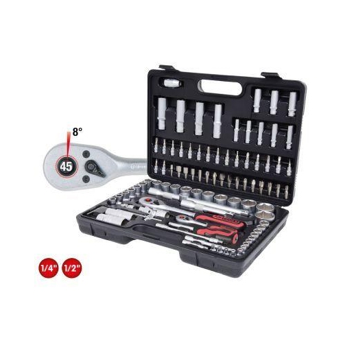 KS Tools 1/4"+ 1/2" Steckschl&uuml;ssel-Satz, 96-tlg 917.0796
