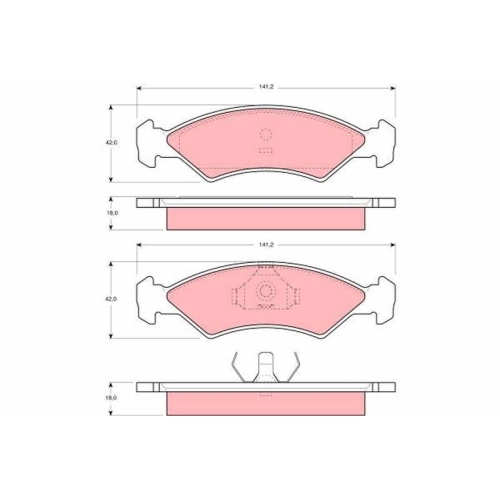 TRW Bremsbelagsatz, Scheibenbremse GDB311