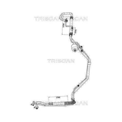 TRISCAN Hochdruck-/Niederdruckleitung, Klimaanlage 9010 28065