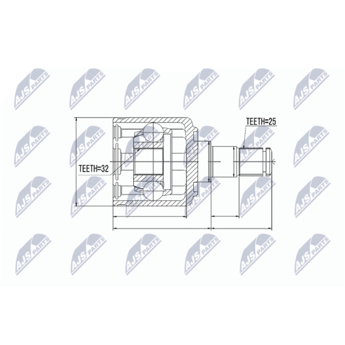 NTY Gelenksatz, Antriebswelle NPW-LR-002