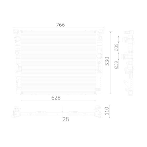 MAHLE Kühler, Motorkühlung BEHR *** PREMIUM LINE *** CR 939 000P
