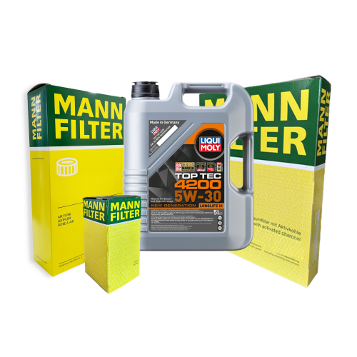 Liqui Moly Motor&ouml;l 5W-30 5Liter+&Ouml;lfilter+Luftfilter+Aktivkohlefilter Inspektion