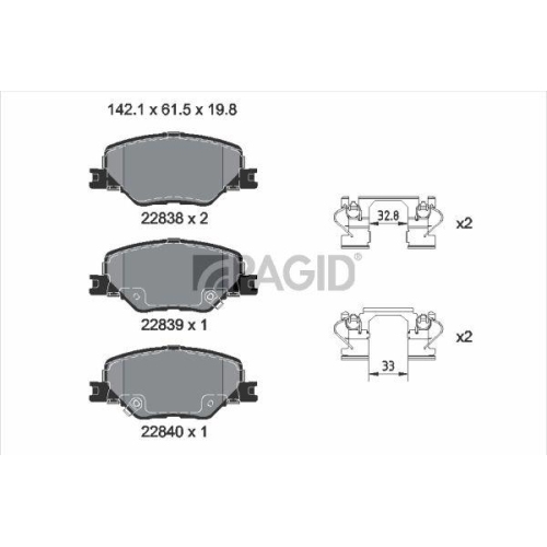 PAGID Bremsbelagsatz, Scheibenbremse T2750N