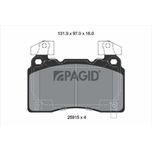 PAGID Bremsbelagsatz, Scheibenbremse T2817N