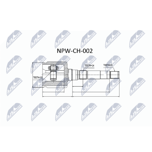 NTY Gelenksatz, Antriebswelle NPW-CH-002