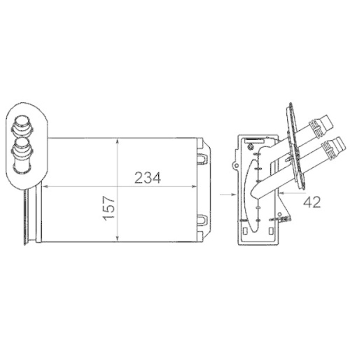 MAHLE Wärmetauscher, Innenraumheizung BEHR AH 20 000S