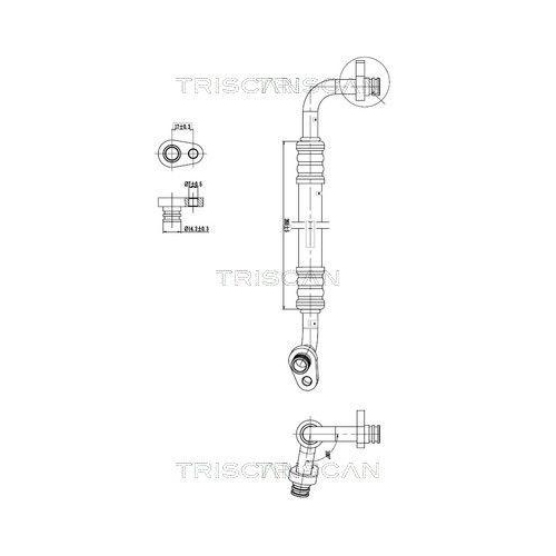 TRISCAN Hochdruck-/Niederdruckleitung, Klimaanlage 9010 28005