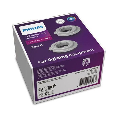 PHILIPS Lampenfassung, Hauptscheinwerfer Adapter Ring H7-LED 11024X2