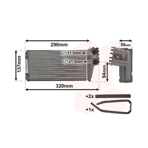 VAN WEZEL W&auml;rmetauscher, Innenraumheizung *** IR PLUS *** 40006227