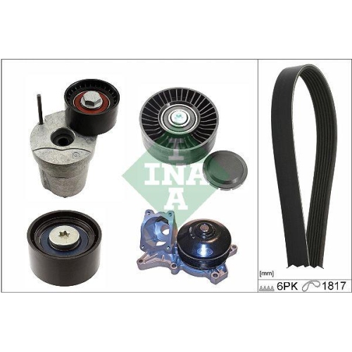 Schaeffler INA Wasserpumpe + Keilrippenriemensatz 529 0368 30